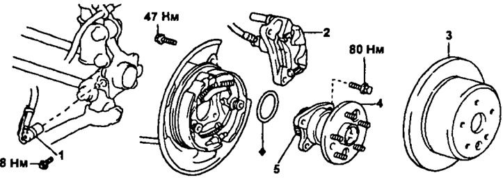 Датчик частоты вращения заднего колеса тойота