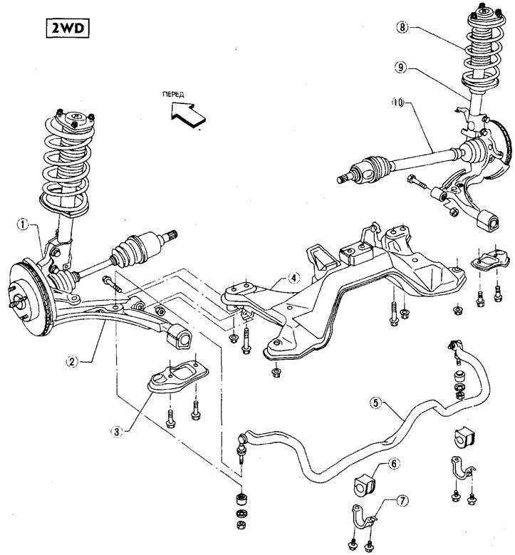 Передняя подвеска — описание конструкции (Обслуживание японских авто) ♦ ...