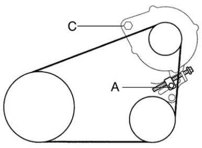 Как поменять ремень генератора на камри Checking the accessory drive belt (Toyota Camry XV30, 2001-2006) - "Electrical e