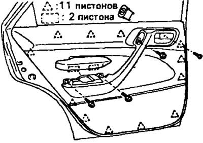 Как снять карту задней двери