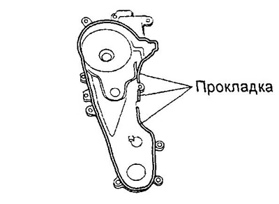 б) Установите новую прокладку в углубления в крышке.