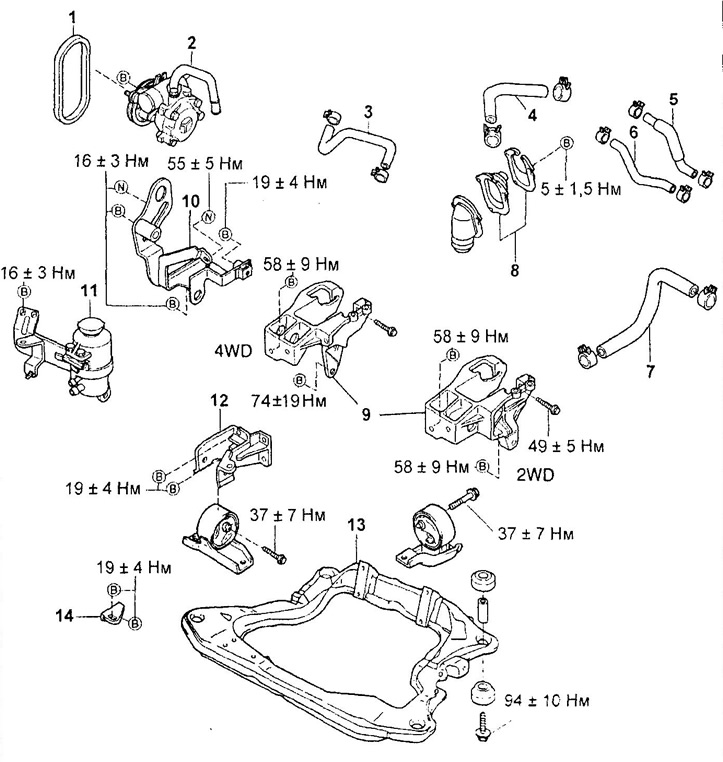 Снятие и установка силового агрегата (1)