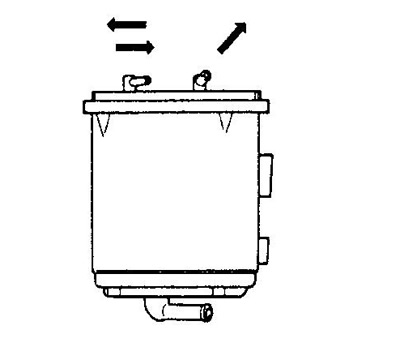 1. (EJ-DE) Проверьте вентиляцию клапанов аккумулятора паров топлива.