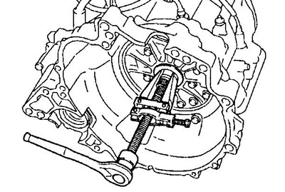 1. Извлеките при помощи специнструмента сальник.