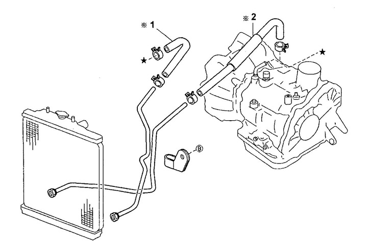 Снятие шлангов рабочей жидкости.