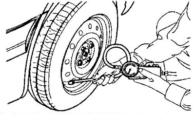 Примечание: проводите измерение давления в колесах при полностью загруженном автомобиле.