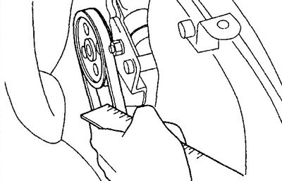 После установки ремня проверьте правильность его посадки на шкивах.