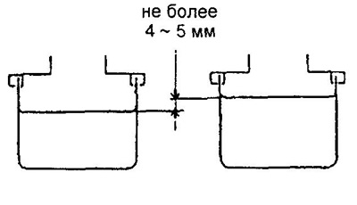 Максимальное увеличение уровня жидкости в бачке — 5 мм