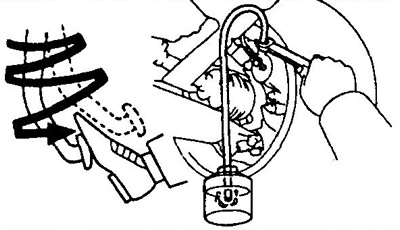 г) Повторяйте операции пунктов (б) и (в) до тех пор, пока в выходящей рабочей жидкости не…