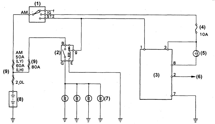 Система без последовательного сопротивления (Тойота Дюна Y50/Y60, Y50 ...
