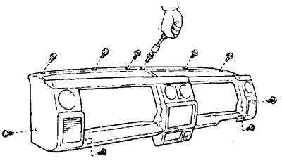 Как снять приборную панель тойота е 150 Instrument panel - removal (Toyota Dyna Y50/Y60, Y50, 1984-1995) - "Electrical e