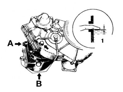 А – пробка контрольного отверстия в картере механической КПП