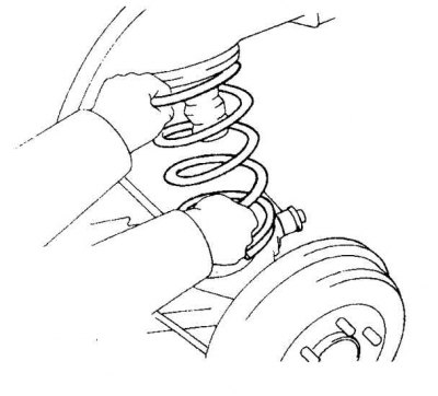 4. Отверните болт поперечной штанги и отведите штангу в сторону.