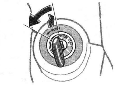 Примечание. При комплектации автомобиля системой блокировки двигателя, при вынимании ключа…