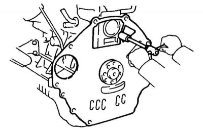 2. Снимите приводной диск или маховик.