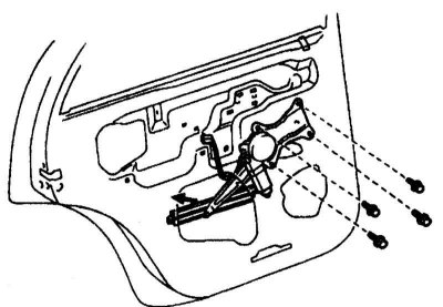 4c. Для снятия электроприводного регулятора отсоедините электропроводку и выверните шесть крепежных…