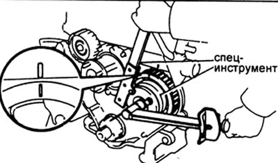 Внимание: не затягивайте гайку ударным инструментом.
