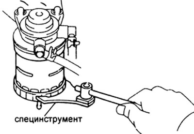 А. Снимите топливный фильтр.