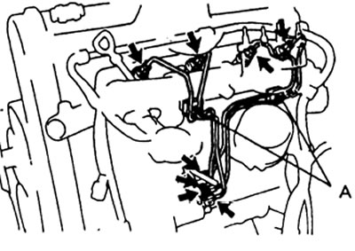 6. Подсоедините трубки высокого давления: временно закрепите трубки на форсунках и ТНВД, установите…