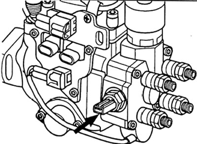 Рис. 16 Проверка датчика температуры топлива