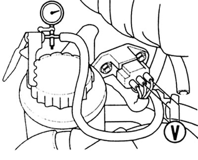 Рис. 18 Проверка датчика давления наддува