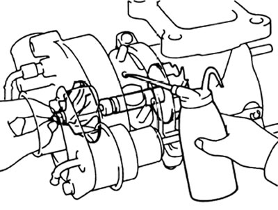 10. После перестановки компрессора прокрутите двигатель стартером 20 -30 секунд (без запуска…
