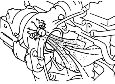 11. Не допускается работа двигателя со снятым воздушным фильтром. В противном случае колесо…