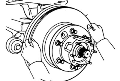 Примечание: для моделей с автоматической блокировкой муфт, перед снятием ступицы обмотайте…