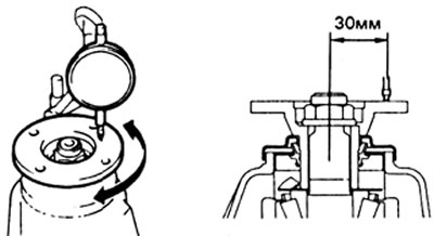 Максимальное осевое биение — 0,10 мм