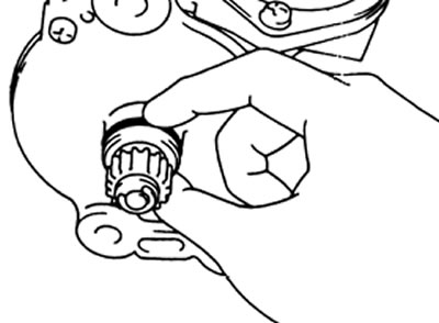 в) Установите новое уплотнительное кольцо на корпуса привода механизма блокировки дифференциала.