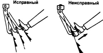 а) Запустите двигатель и остановите после одной - двух минут работы. Медленно нажмите на педаль…