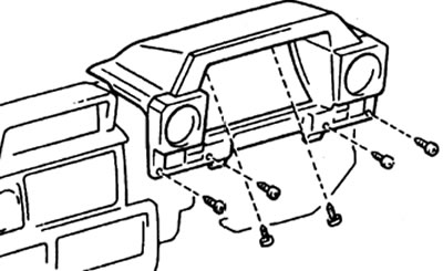 11. Отверните шесть винтов и снимите верхнюю отделочную панель.