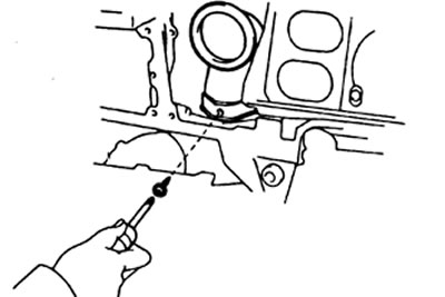 б) Отсоедините воздуховод №3. Затем отсоедините трос спидометра, два разъема и снимите комбинацию…