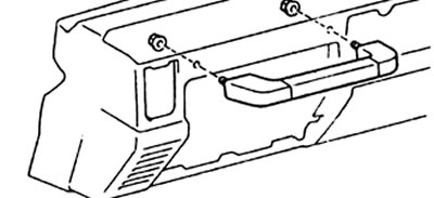 18. Отверните две гайки и снимите ручку.