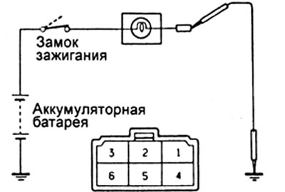 в) Включите «зажигание»: индикатор должен загореться. Если индикатор не загорелся, то проверьте…