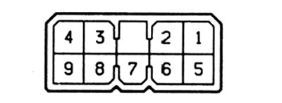 2. Проверьте разъем со стороны проводов по таблице.