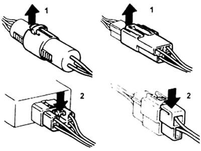 1 - Отожмите, 2 - Нажмите.