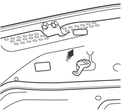 Рис. 1.39. Ручка открытия капота