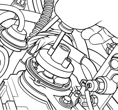 Рис. 2.35. Выворачивание винтов крепления ротора распределителя зажигания на автомобилях выпуска до…