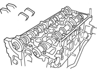 Рис. 3.75. Последовательность затягивания болтов крепления крышек подшипников распределительных…