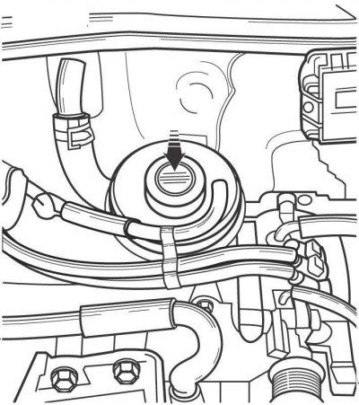 Рис. 7.26. Расположение клапана системы повторного сжигания отработавших газов (EGR)
