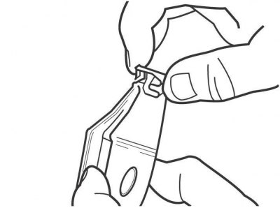 Рис. 11.17. Установка индикатора износа тормозной колодки