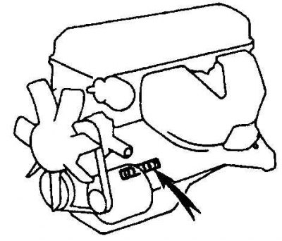 На 4-цилиндровых двигателях до 1990 г. номер выбит в правой части блока цилиндров.