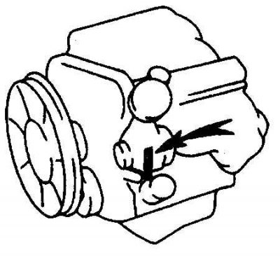 На двигателях V6 номер также находится в левой части блока, рядом с масляным фильтром.
