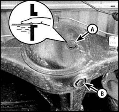 А. Контрольное/ заправочное отверстие в картере редуктора.