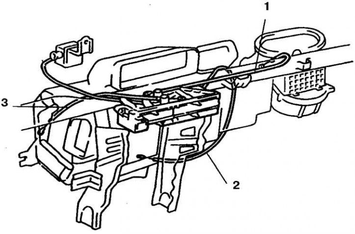 1. Трос заслонки воздухопритока