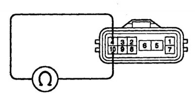 3. При выключенном зажигании проверьте сопротивление между выводами переключателя (см. табл.…
