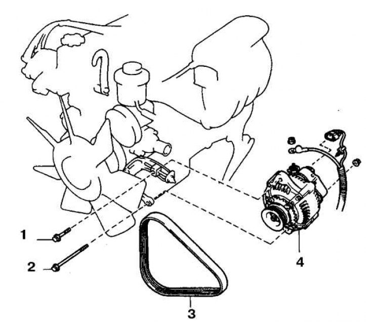 Как снять генератор с тойота плац Generator - removal and installation (Toyota 4Runner N120, 1989-1995) - "Electri